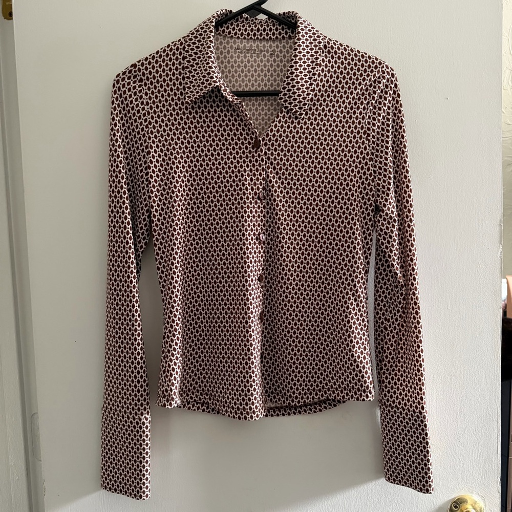 Abercrombie & Fitch Brown Diamond Pattern Shirt